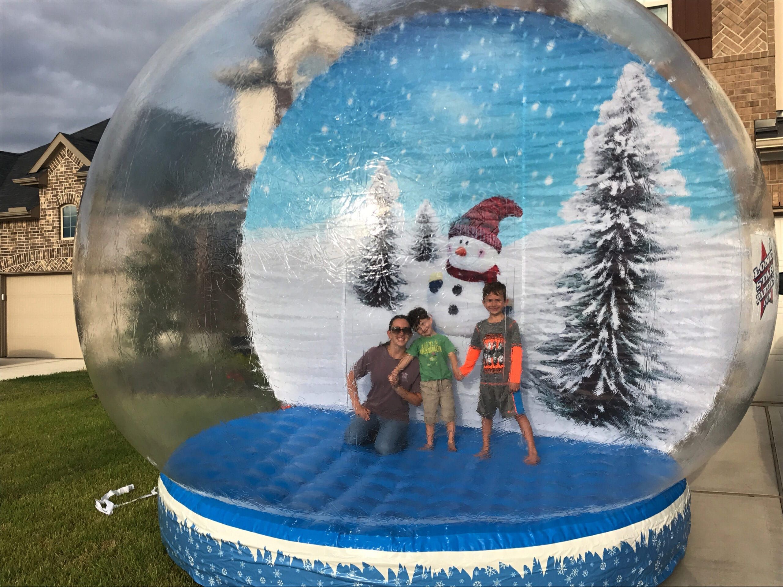 Human Snow Globe