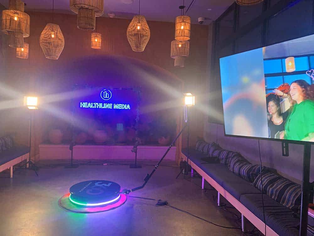 360 photo booth for corporate parties