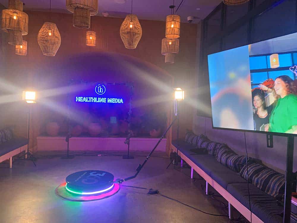 360 photo booth for corporate parties