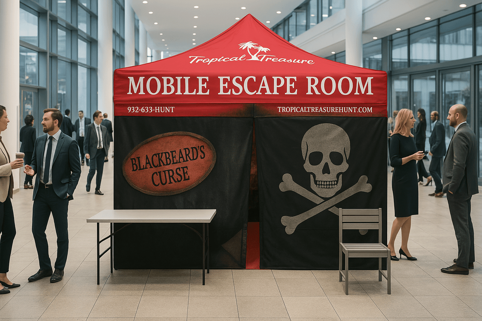 Tropical Treasure Escape Corporate Setting