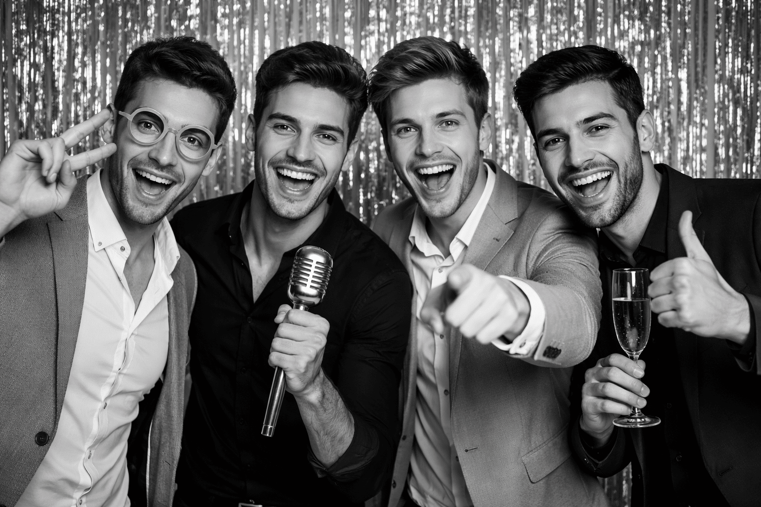 glam booth photo at wedding