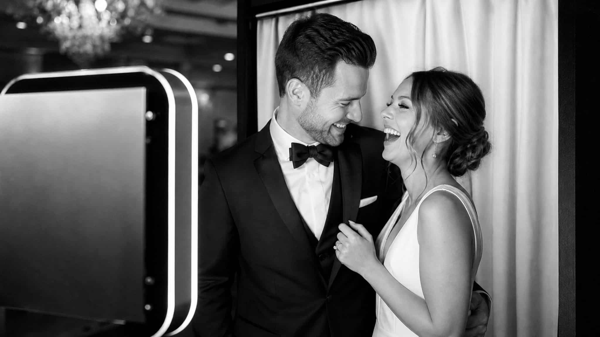Black and White Photo Booth Wedding: Timeless Guest Memories