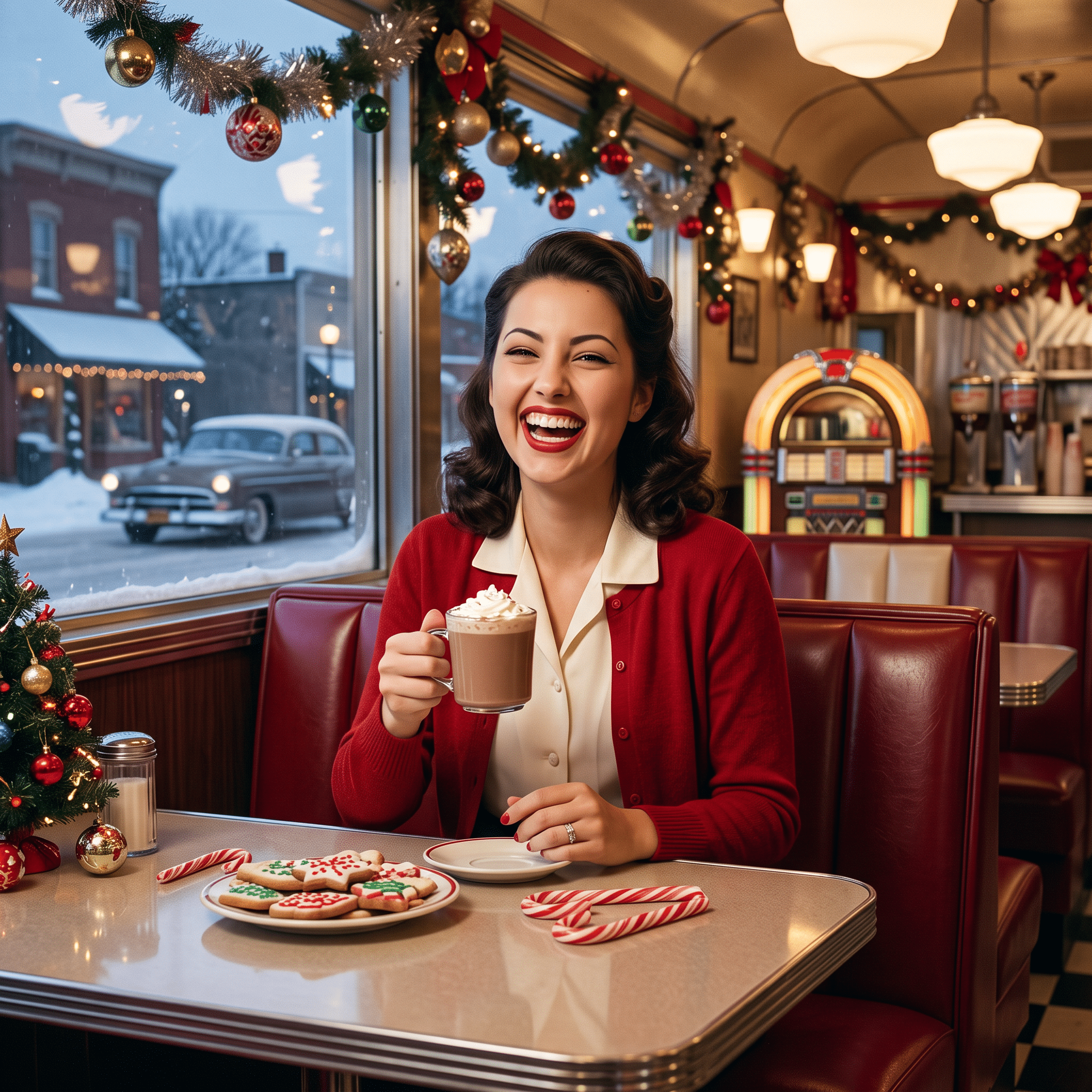 Vintage Christmas Advertising / Retro Diner