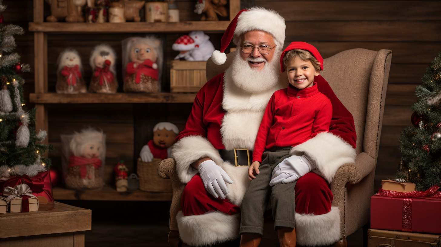 tomrzaca human looking santa sitting with a happy child Santas 01b69a9e 396c 4cff be24 a08de8d549cb 2ae77145
